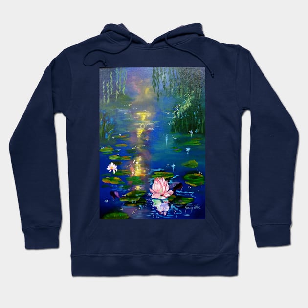 Evening on Monet's Pond Hoodie by jennyleeandjim